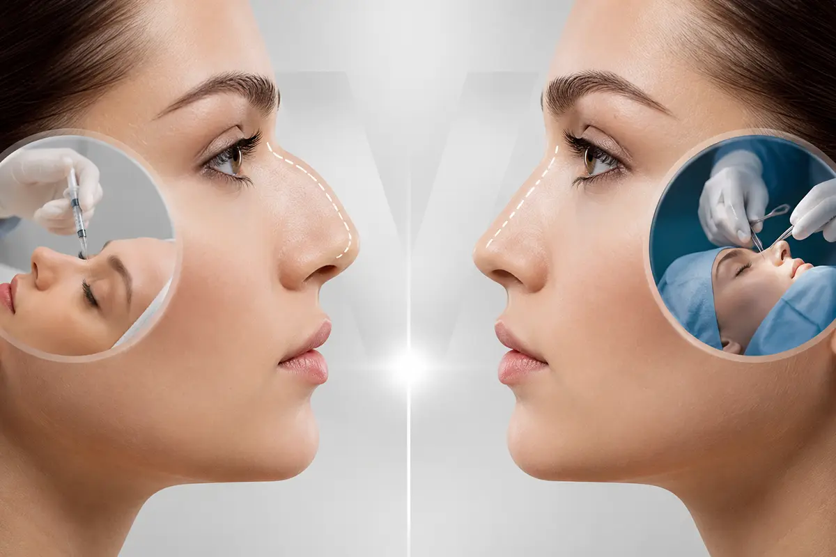Comparativa entre rinomodelación con ácido hialurónico y rinoplastia para mejorar la forma de la nariz en Alicante