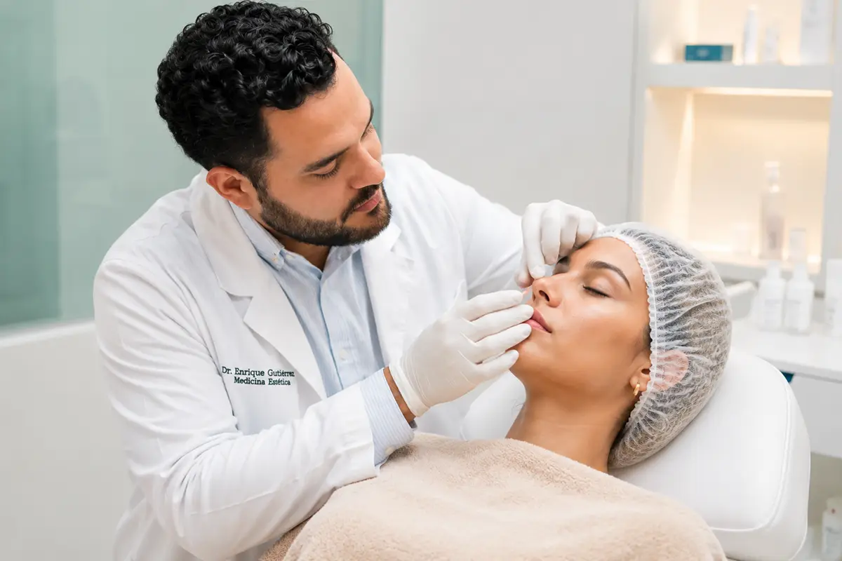 Valoración médica gratis para rinomodelación en Alicante realizada por el Dr. Enrique Gutiérrez antes del tratamiento con ácido hialurónico